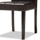 Baxton Studio Elira Modern and Contemporary Dark Brown Faux Leather Upholstered and Dark Brown Finished Wood 5-Piece Dining Set