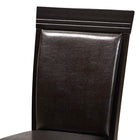 Baxton Studio Jeane Modern and Contemporary Dark Brown Faux Leather Upholstered and Dark Brown Finished Wood 7-Piece Dining Set