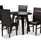 Baxton Studio Miya Modern and Contemporary Dark Brown Faux Leather Upholstered and Dark Brown Finished Wood 5-Piece Dining Set