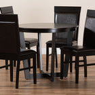Baxton Studio Irma Modern and Contemporary Dark Brown Faux Leather Upholstered and Dark Brown Finished Wood 5-Piece Dining Set