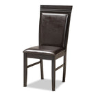 Baxton Studio Ancel Modern and Contemporary Dark Brown Faux Leather Upholstered and Dark Brown Finished Wood 5-Piece Dining Set