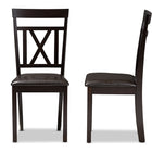 Baxton Studio Rosie Modern and Contemporary Dark Brown Faux Leather Upholstered Dining Chair (Set of 2)