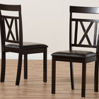 Baxton Studio Rosie Modern and Contemporary Dark Brown Faux Leather Upholstered Dining Chair (Set of 2)