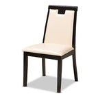Baxton Studio Ryan Modern and Contemporary Beige Faux Leather Upholstered and Dark Brown Finished Wood 5-Piece Dining Set