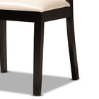 Baxton Studio Ryan Modern and Contemporary Beige Faux Leather Upholstered and Dark Brown Finished Wood 5-Piece Dining Set