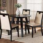 Baxton Studio Ryan Modern and Contemporary Beige Faux Leather Upholstered and Dark Brown Finished Wood 5-Piece Dining Set