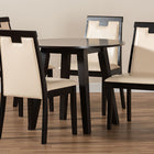 Baxton Studio Ryan Modern and Contemporary Beige Faux Leather Upholstered and Dark Brown Finished Wood 5-Piece Dining Set