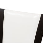 Baxton Studio Adley Modern and Contemporary Dark Brown Finished White Faux Leather Dining Chair (Set of 2)