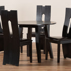 Baxton Studio Torin Modern and Contemporary Dark Brown Faux Leather Upholstered and Dark Brown Finished Wood 5-Piece Dining Set
