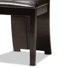 Baxton Studio Sorley Modern and Contemporary Dark Brown Faux Leather Upholstered and Dark Brown Finished Wood 5-Piece Dining Set
