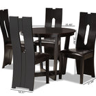 Baxton Studio Sorley Modern and Contemporary Dark Brown Faux Leather Upholstered and Dark Brown Finished Wood 5-Piece Dining Set