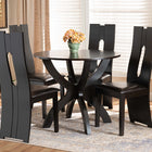Baxton Studio Ronda Modern and Contemporary Dark Brown Faux Leather Upholstered and Dark Brown Finished Wood 5-Piece Dining Set
