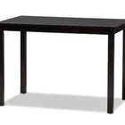 Baxton Studio Alani Modern and Contemporary Dark Brown Faux Leather Upholstered 5-Piece Dining Set