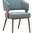 Zuo Poise Dining Chair Azure Gray & Walnut