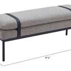 Zuo Padd Bench Gray