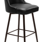 Zuo Keppel Swivel Barstool Black & Bronze