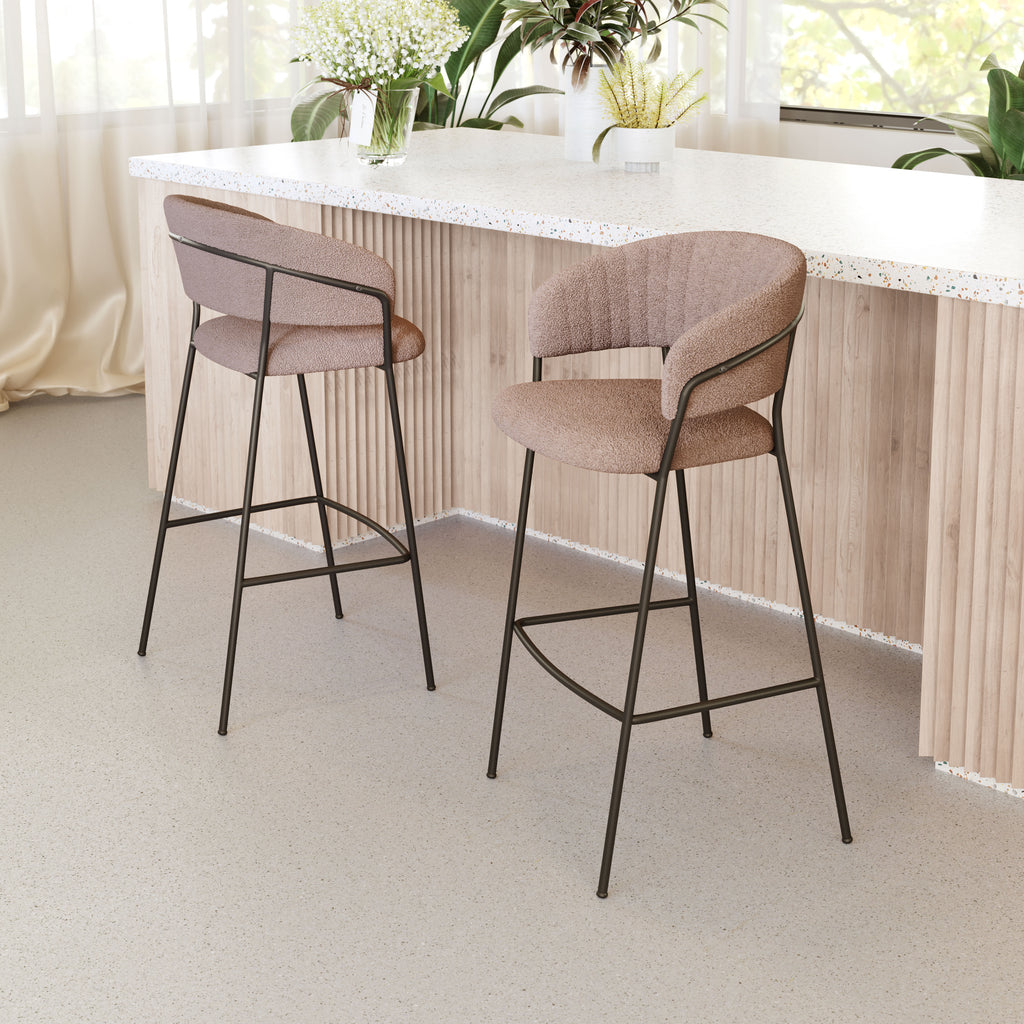Zuo Josephine Barstool (Set of 2) Brown