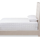 Baxton Studio Georgette Modern and Contemporary Light Beige Fabric Upholstered Queen Size Bed