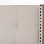 Baxton Studio Georgette Modern and Contemporary Light Beige Fabric Upholstered Queen Size Bed