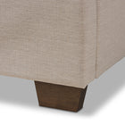 Baxton Studio Georgette Modern and Contemporary Light Beige Fabric Upholstered Queen Size Bed