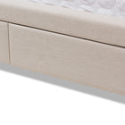 Baxton Studio Aurelie Modern and Contemporary Light Beige Fabric Upholstered King Size Storage Bed