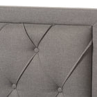 Baxton Studio Aurelie Modern and Contemporary Light Grey Fabric Upholstered King Size Storage Bed