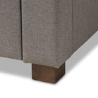 Baxton Studio Aurelie Modern and Contemporary Light Grey Fabric Upholstered King Size Storage Bed
