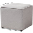 Baxton Studio Corinne Modern and Contemporary Light Grey Fabric Upholstered Ottoman