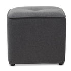 Baxton Studio Corinne Modern and Contemporary Dark Grey Fabric Upholstered Ottoman