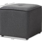 Baxton Studio Corinne Modern and Contemporary Dark Grey Fabric Upholstered Ottoman