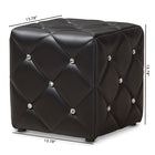 Baxton Studio Stacey Modern and Contemporary Black Faux Leather Upholstered Ottoman