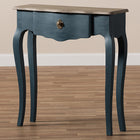 Baxton Studio Mazarine Classic and Provincial Blue Spruce Finished Console Table