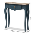 Baxton Studio Mazarine Classic and Provincial Blue Spruce Finished Console Table