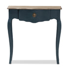 Baxton Studio Mazarine Classic and Provincial Blue Spruce Finished Console Table