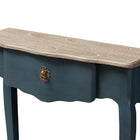 Baxton Studio Mazarine Classic and Provincial Blue Spruce Finished Console Table