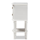 Baxton Studio Audrey Country Cottage Farmhouse White Finished 2-Drawer Nightstand