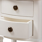 Baxton Studio Audrey Country Cottage Farmhouse White Finished 2-Drawer Nightstand