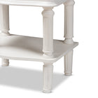 Baxton Studio Audrey Country Cottage Farmhouse White Finished 2-Drawer Nightstand