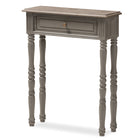 Baxton Studio Noemie Country Cottage Farmhouse Brown Finished 1-Drawer Console Table