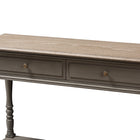Baxton Studio Noemie Country Cottage Farmhouse Brown Finished 2-Drawer Console Table
