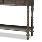 Baxton Studio Noemie Country Cottage Farmhouse Brown Finished 2-Drawer Console Table