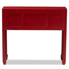 Baxton Studio Melodie Classic and Antique Red Finished Wood Bronze Finished Accents 6-Drawer Console Table