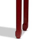 Baxton Studio Melodie Classic and Antique Red Finished Wood Bronze Finished Accents 6-Drawer Console Table