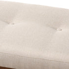 Baxton Studio Caramay Modern and Contemporary Light Beige Fabric Upholstered Walnut Brown Finished Wood Bench