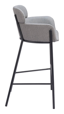 Zuo Bremor Barstool Slate Gray