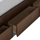 Baxton Studio Raurey Modern and Contemporary Walnut Finished Queen Size Storage Platform Bed