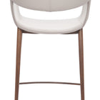 Zuo Limay Counter Stool Beige & Walnut