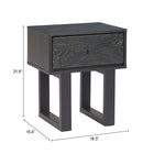 Zuo Gus Nightstand Black