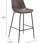Zuo Byron Barstool Brown