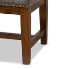Baxton Studio Ainsley Modern and Contemporary Grey Fabric Upholstered Walnut Finished Solid Rubberwood Bench